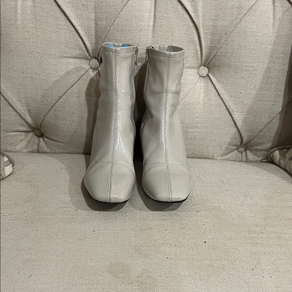 Elegant Cream Ankle Boots
